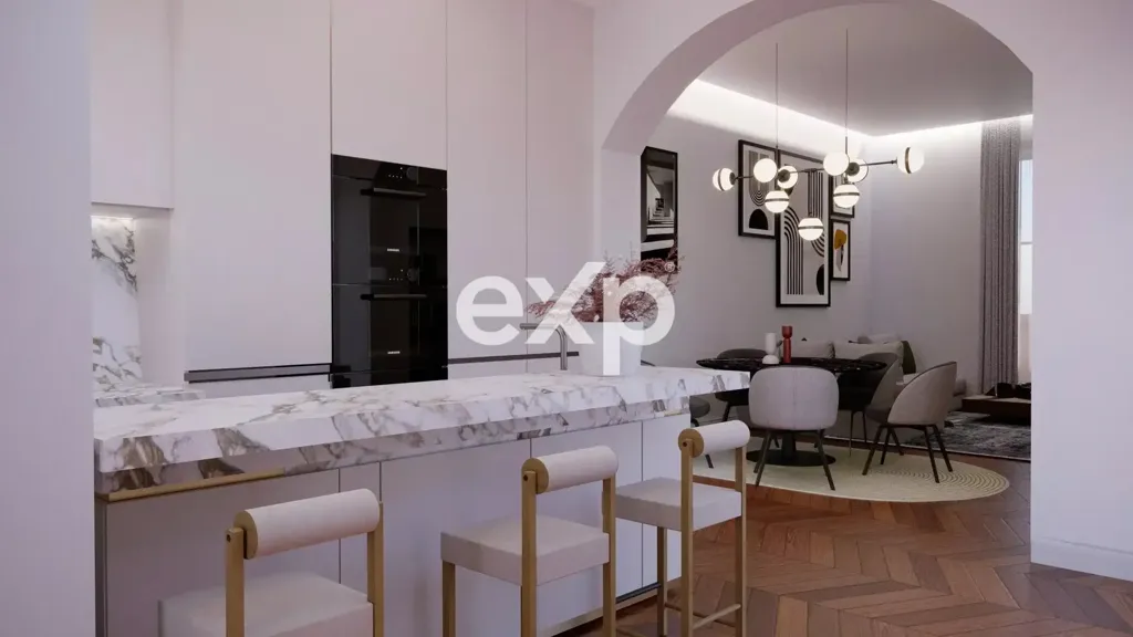 Köök - Contemporary Apartment with Skyline View in Milan