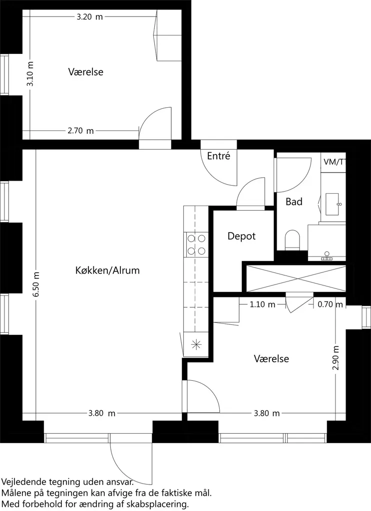 Plan - Apartment with Terrace in Hårde