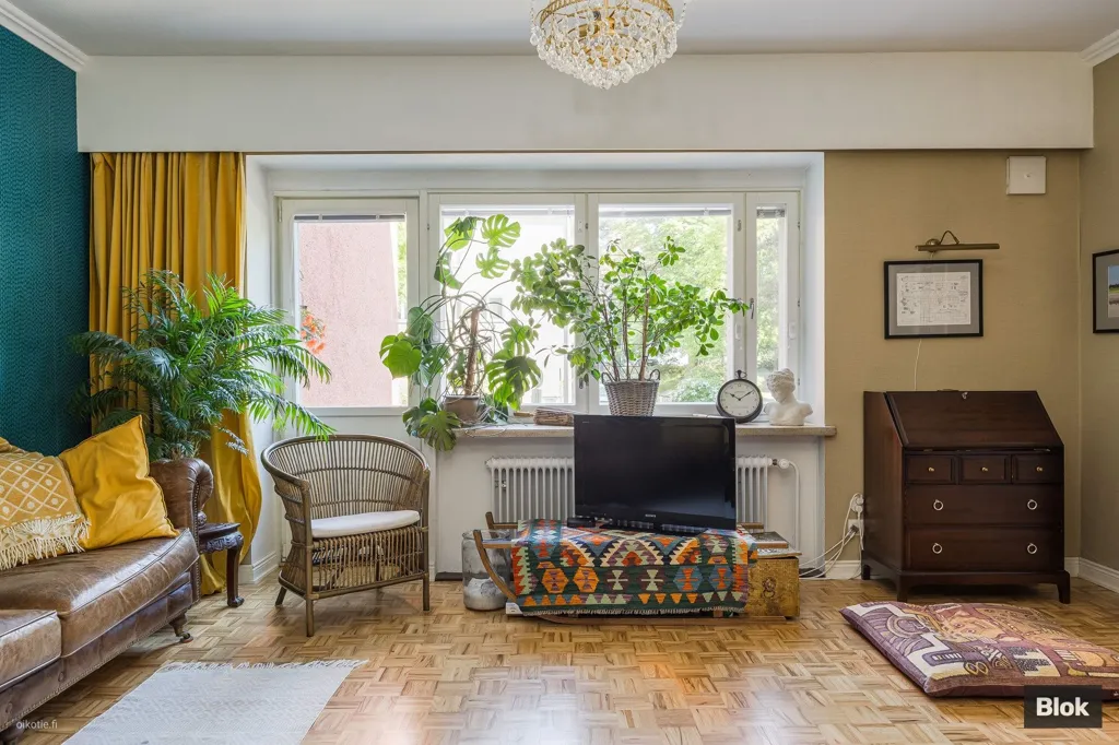 Séjour - Renovated Apartment with Balcony in Ruskeasuo