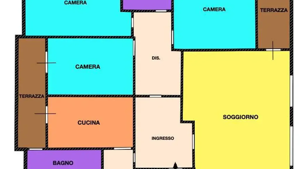 Plan - Penthouse Apartment with Panoramic Terrace in Florence