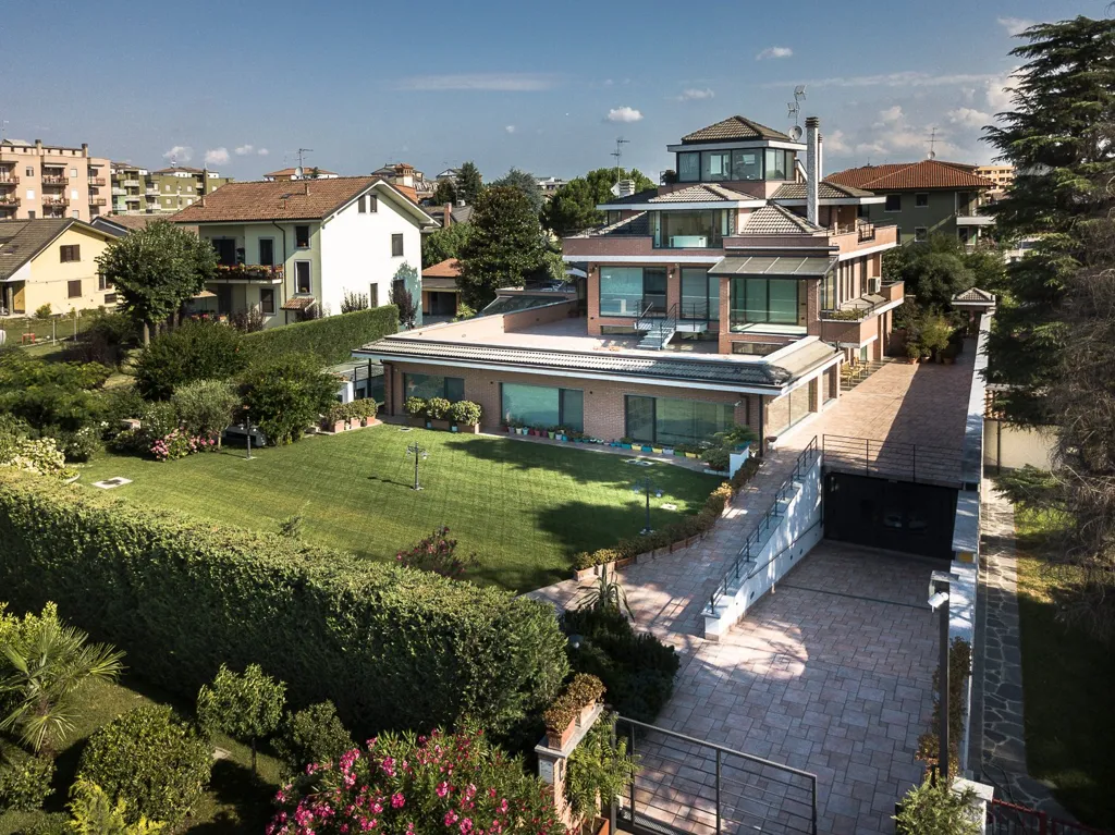 Aerial - Luxury Villa with Indoor Pool in Pantigliate