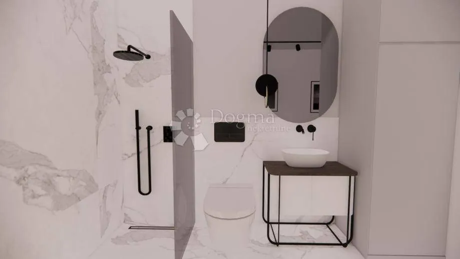 Salles de bain - Modern Apartment with Pool in Omišalj Centre