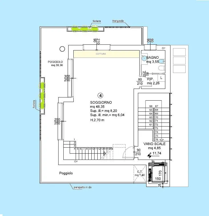 Floor Plan - Luxury Penthouse with Rooftop in Mestre, Venice