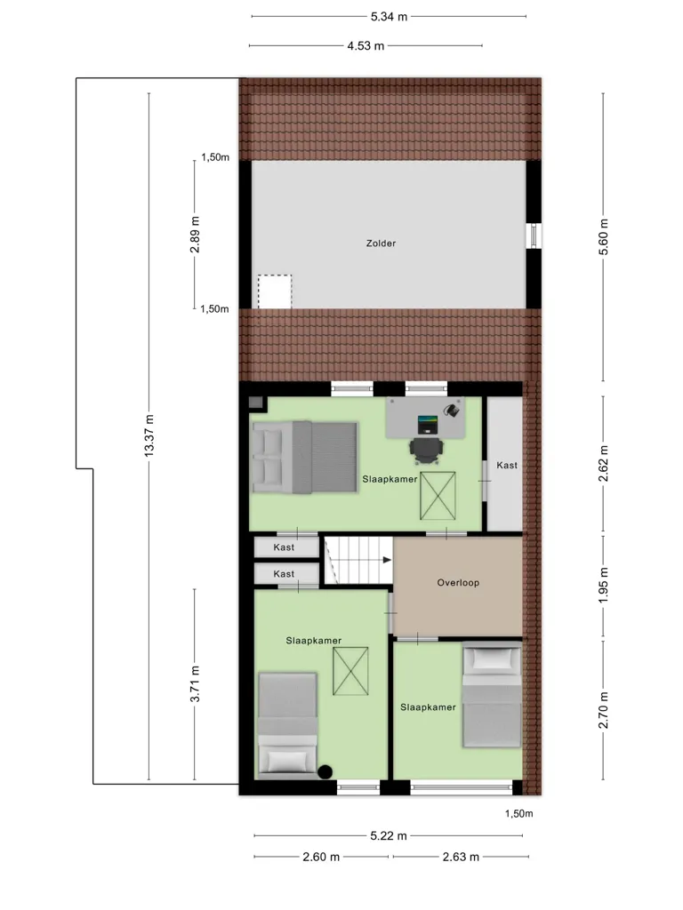 5-room house in Nieuw-vossemeer