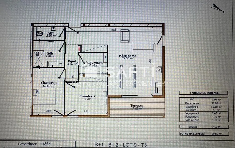 Plan - Appartement Neuf avec Terrasse à Gérardmer