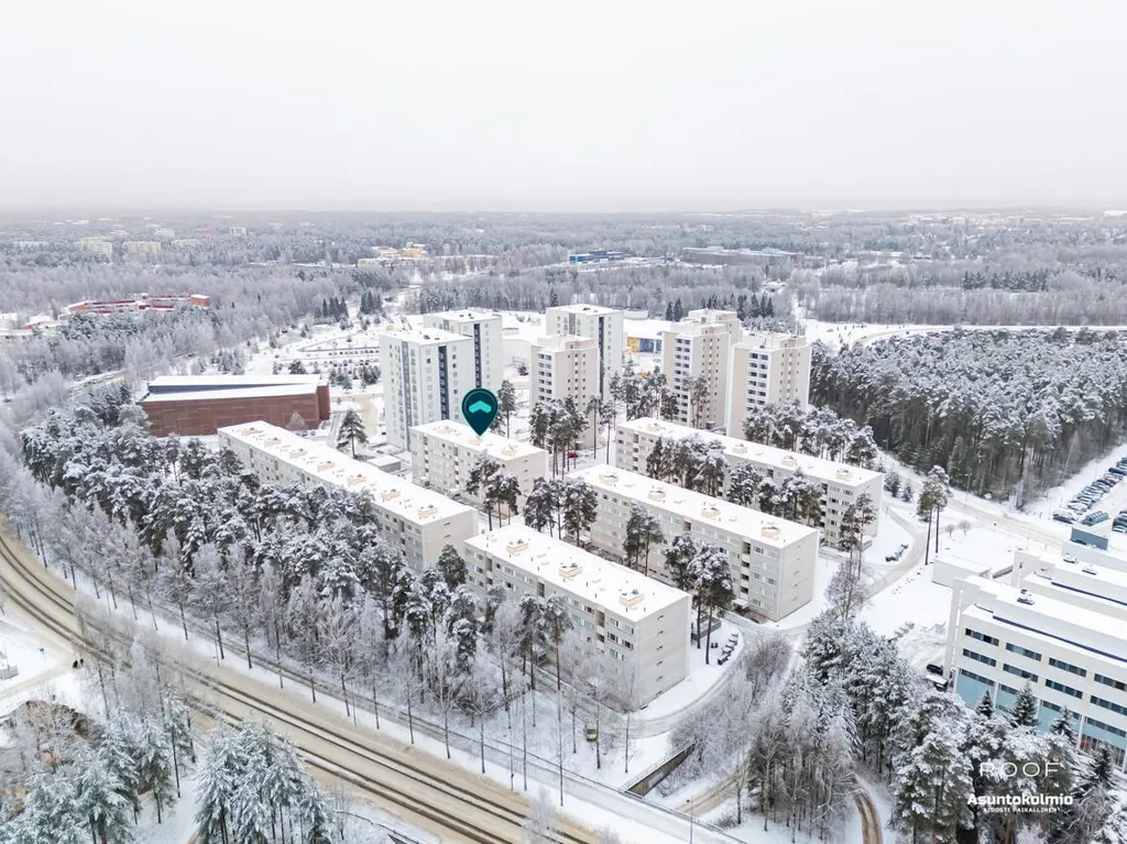Vista aerea - Three-Room Flat with Balcony in Kontinkangas