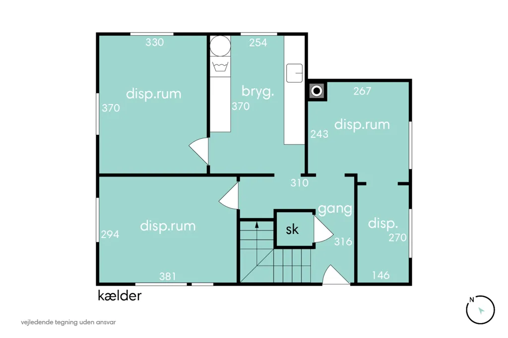 Plan - 1950s Villa with Garden in Rønne