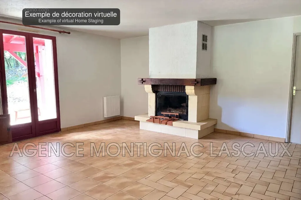 Séjour - Bungalow avec jardin à Montignac