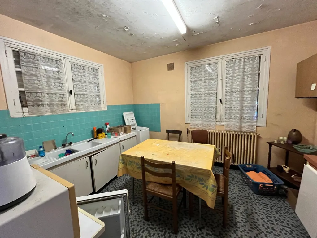 Kitchen - House with Constructible Garden in Kergonan, Languidic
