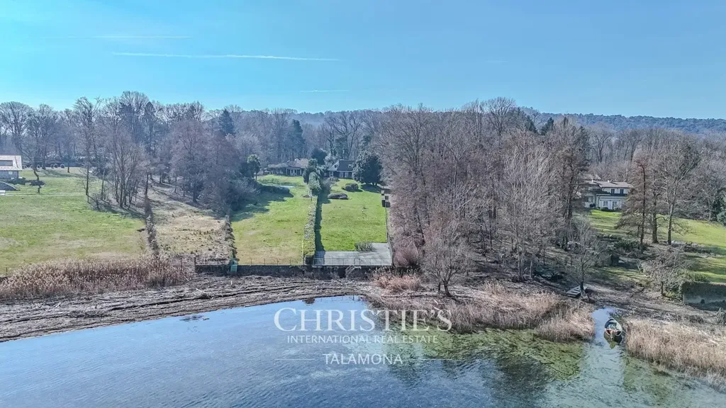 Aerial - Lakefront Villa with Private Park in Ranco