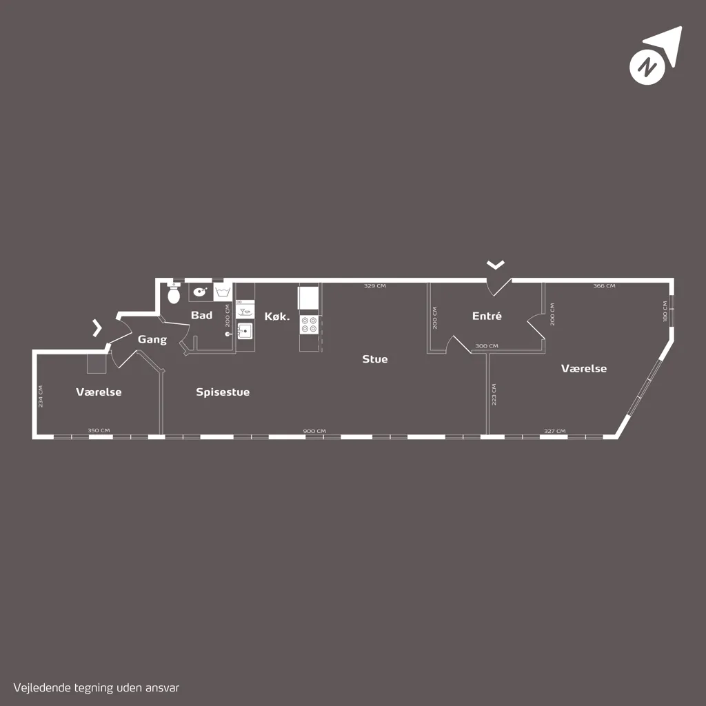 Plaan - Apartment with Fireplace in Copenhagen