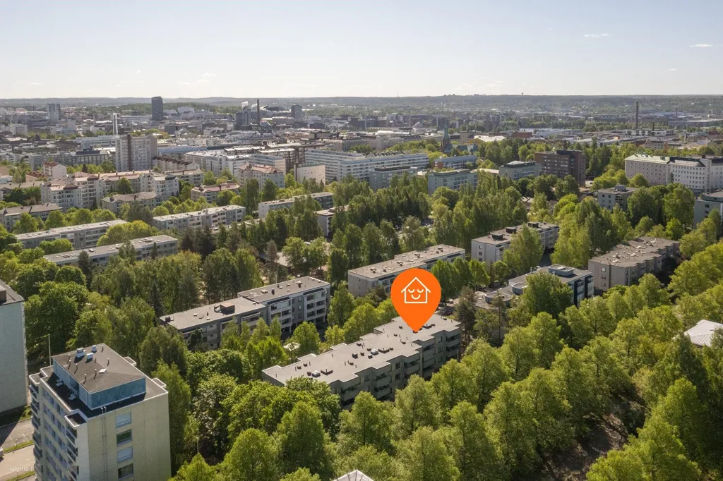 Õhuvaade - City Apartment with Garden in Tampere