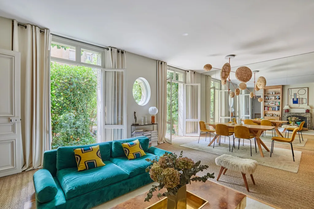 Séjour - Appartement avec Jardin au 16ème Arrondissement de Paris