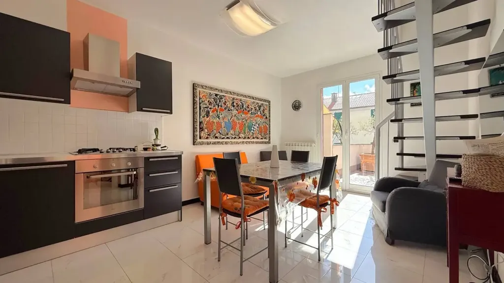 Cuisine - Modern Apartment with Terrace in Loano