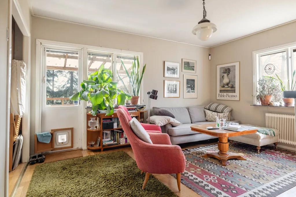 Séjour - Charming Villa with Garden in Saltsjö-Boo