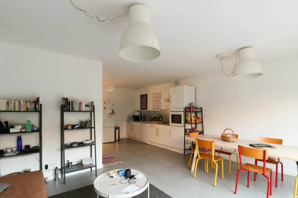 Living Room - Modern House with Terrace in Talence