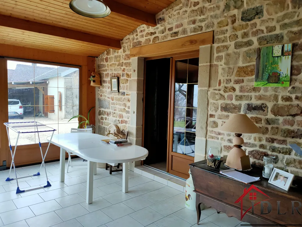 Terrace - Charming Property with Two Homes near Bourbonne-les-Bains