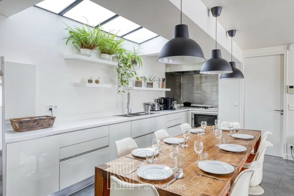 Cucina - Architectural House with Rooftop Garden in Paris 13ème