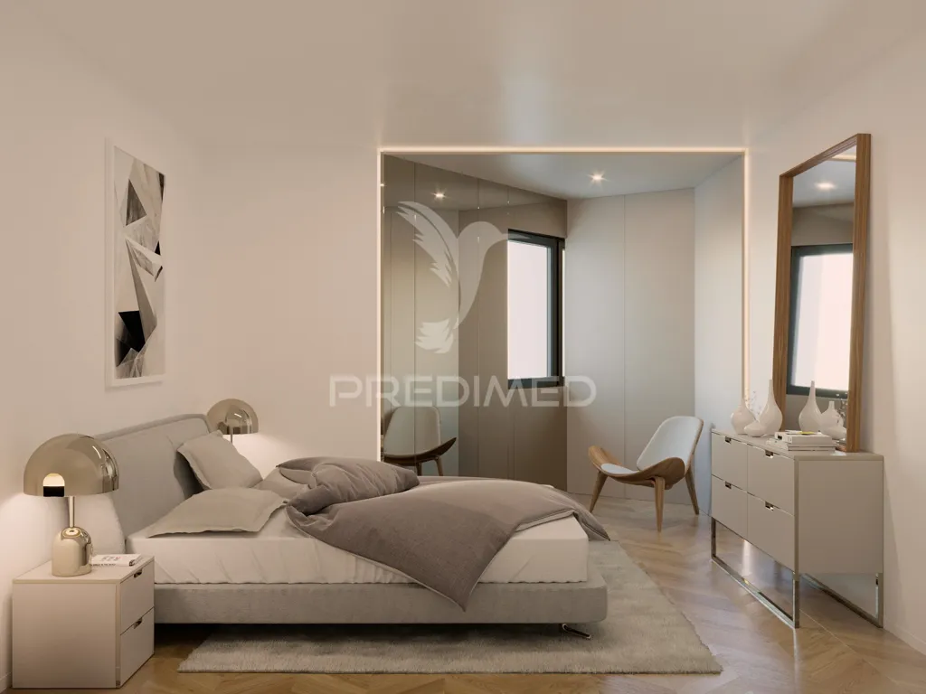 Bedrooms - T2 Apartment with Historical Charm in Porto