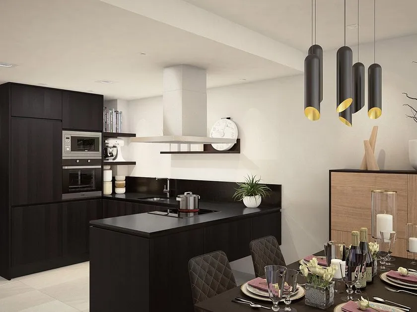 Kitchen - Villa with Private Pool in Algorfa, Alicante