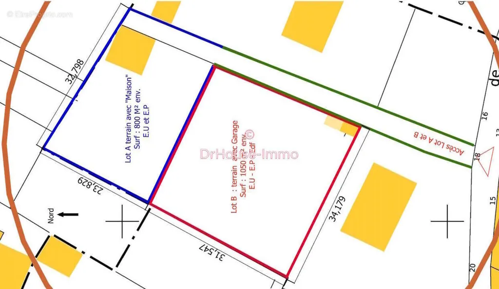 Planimetria - Constructible Plot with Existing Garage in Martigné-Briand