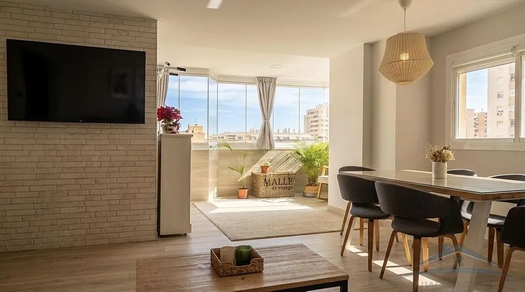 Dining Room - Apartment with Terrace and Pool in Aguadulce Sur