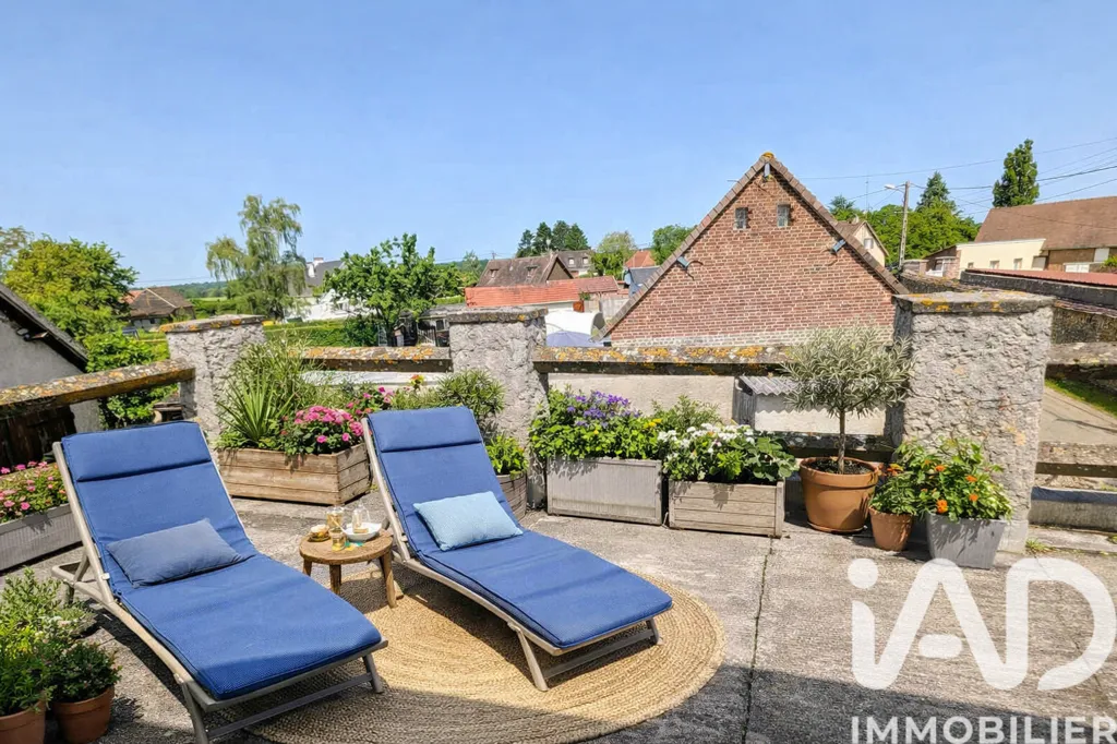Terrasse - Longère de Charme à Flavacourt avec Jardin