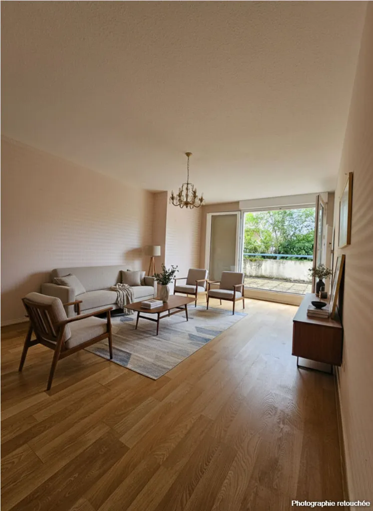 Living Room - Bright T2 with Green Terrace in Rodez