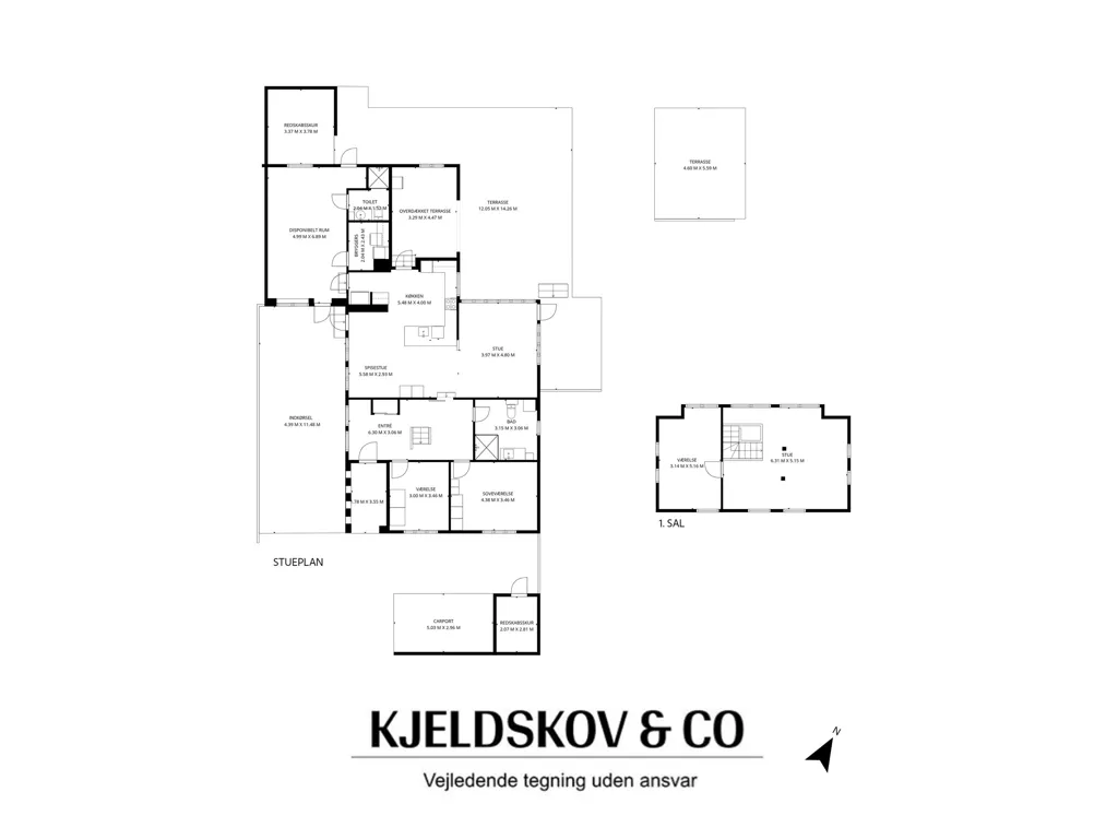 Plan - Modern House with Terraces near Køge