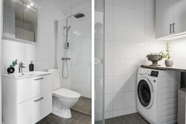 Bathrooms - Apartment with East-Facing Balcony in Örebro