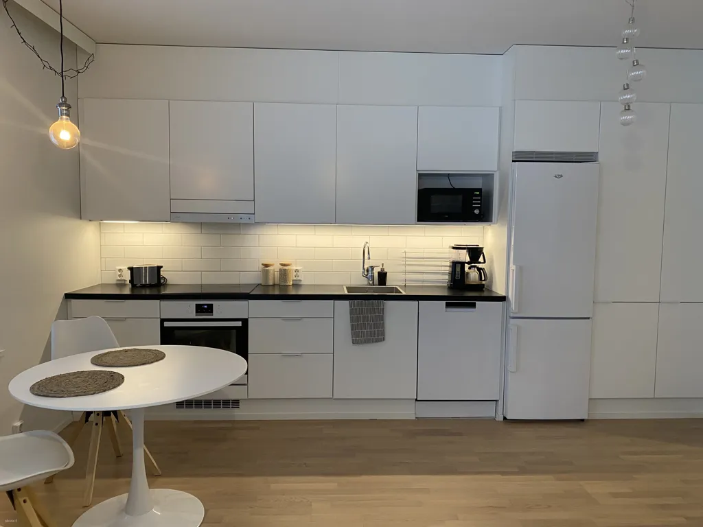 Köök - Modern Apartment with Terrace in Joensuu