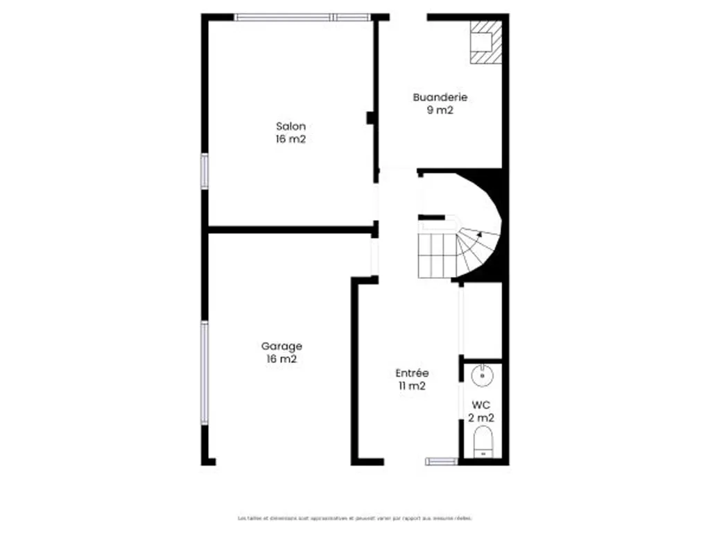 Floor Plan - Architectural 3-Front House with Terrace in Jette