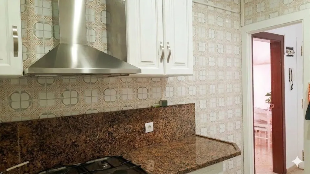 Cuisine - Apartment with Sea View Balcony in Les Roquetes