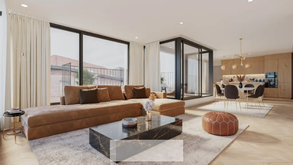 Séjour - Appartement 2 chambres avec terrasse à Zwevegem