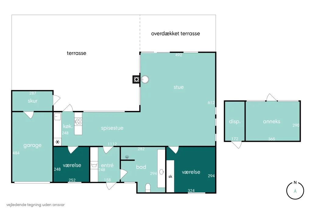 Planimetria - Modernised Holiday Home with Lake View in Dons