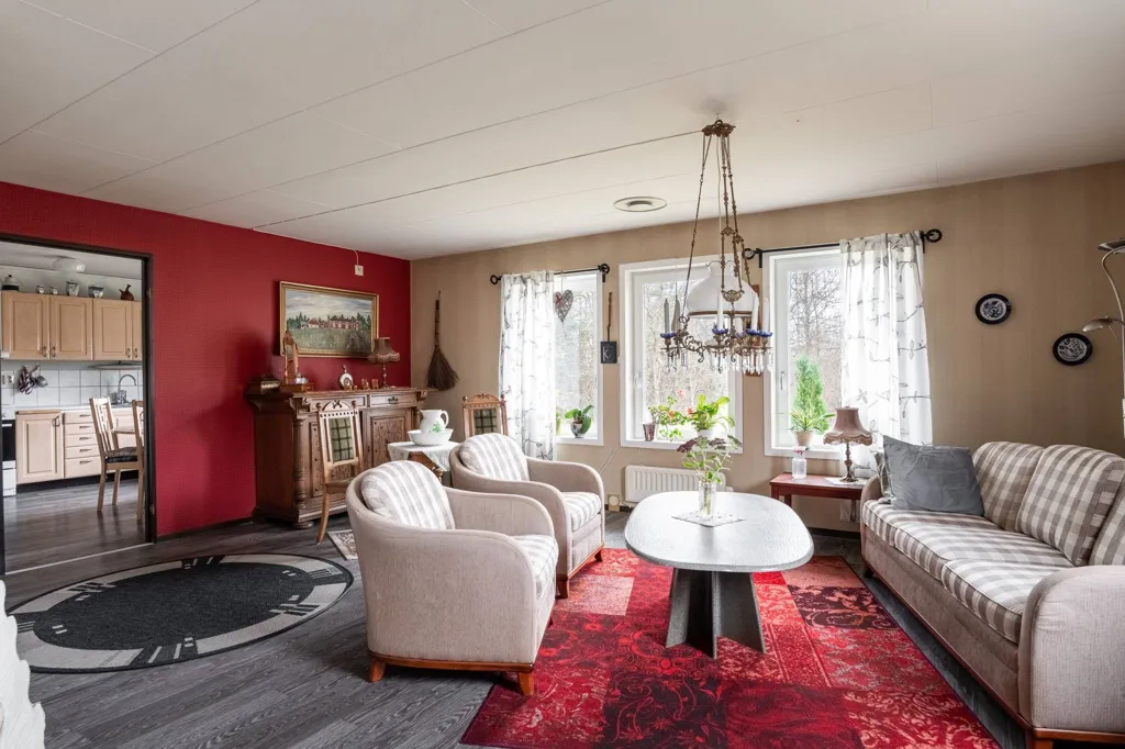 Séjour - 1-Storey Villa with Garden in Mullsjö