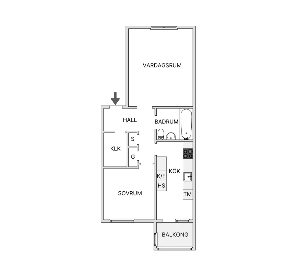 Plan - Modern Flat with Balcony in Segevång, Malmö