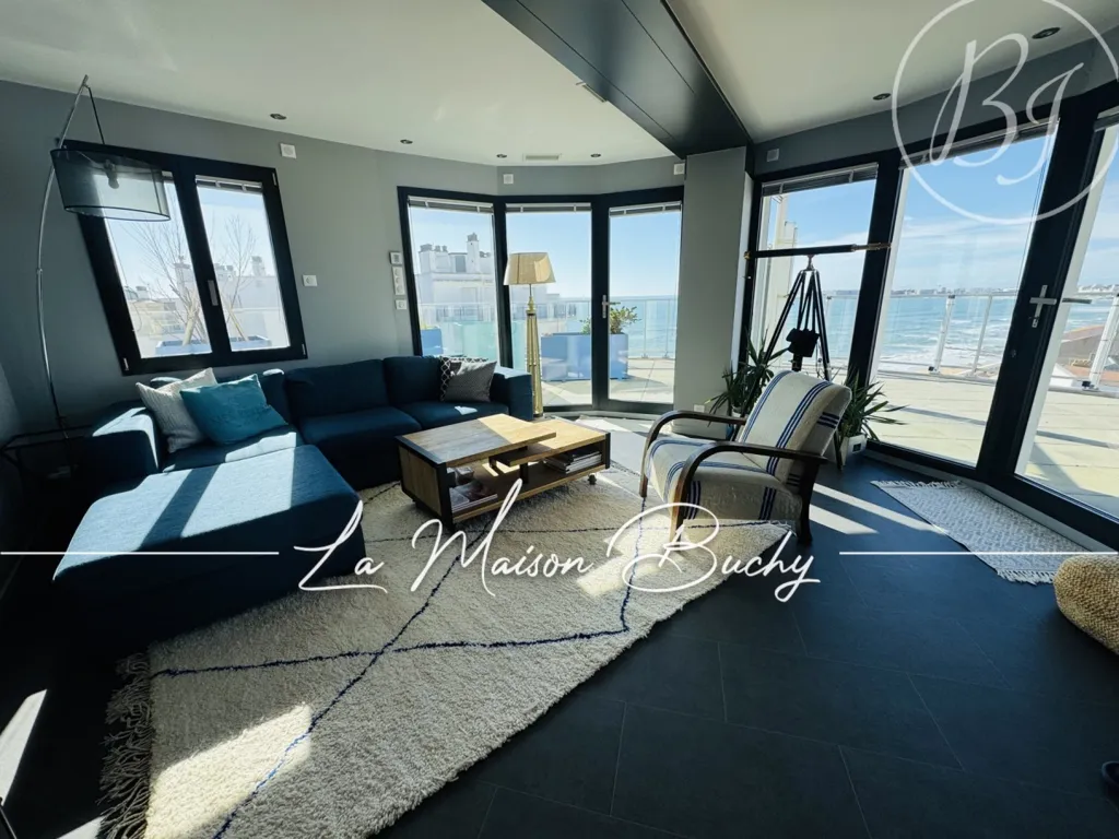 Séjour - Appartement Luxueux avec Vue Mer à Les Sables-d'Olonne