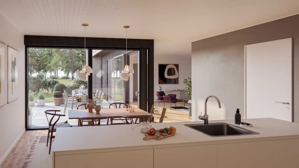 Kitchen - Architectural Garden House in Viborg