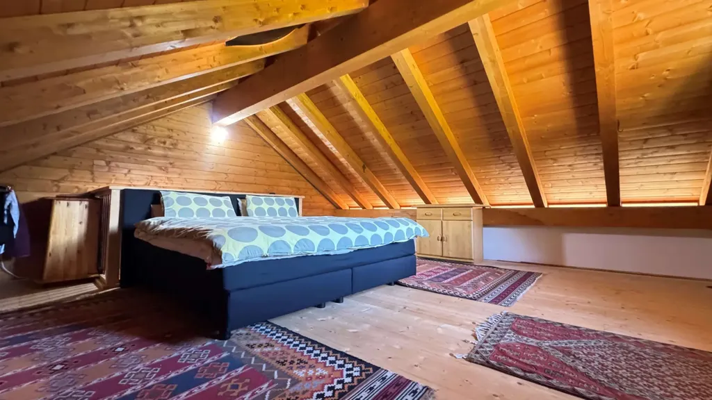 Bedrooms - Rustic House with Mountain View in Varzo
