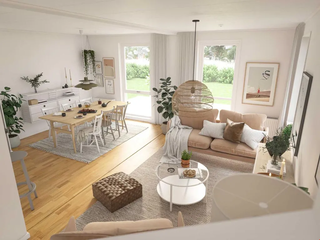 Séjour - New Villa with Balcony in Torsviken, Norrköping