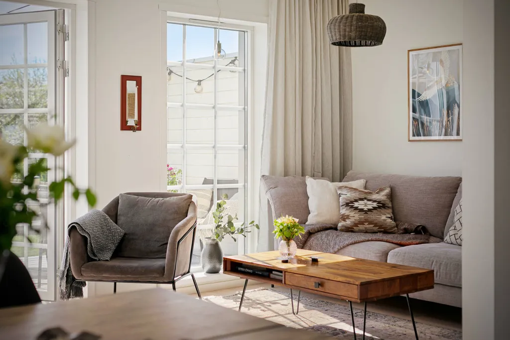 Living Room - Modern Bungalow with Garden in Säljan