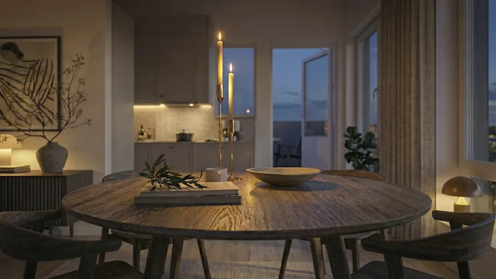 Söögituba - Efficient Apartment with Two-Aspect Windows in Norrtälje