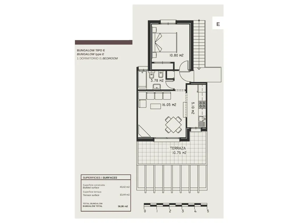 Plan - Bungalow with Pool and Terrace in Calpe