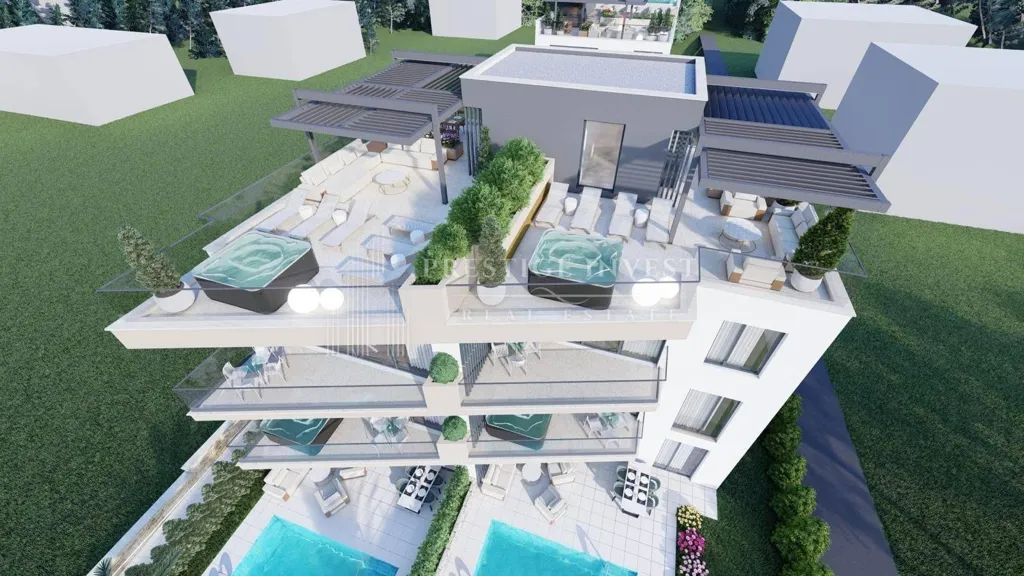 Aerial - Modern Apartment with Sea View in Sukošan