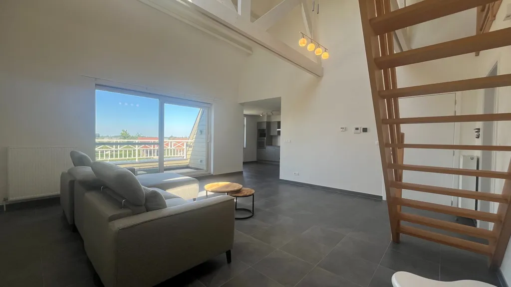 Séjour - Appartement Moderne avec Terrasse à Beervelde