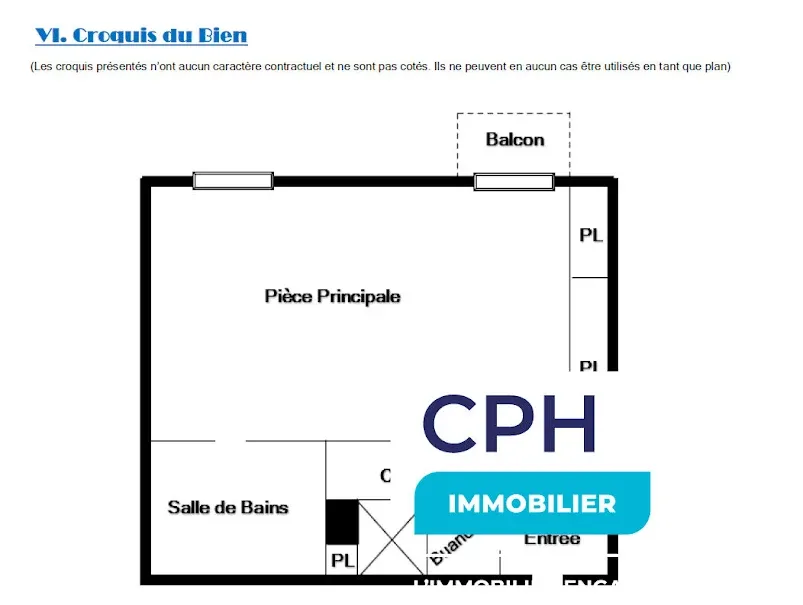 Plan - Studio avec Balcon sur Avenue Foch à Paris