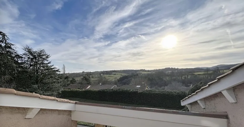 Balcon - Maison d'Architecte avec Vue Ouest à Lentilly