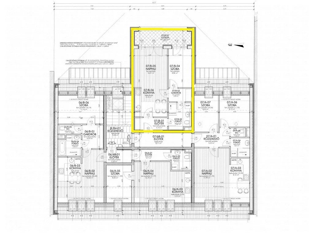 Planimetria - New Apartment with Panoramic View in Szeged