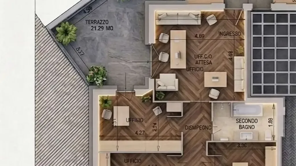 Plaan - Apartment with Triple Glazing in Tortona